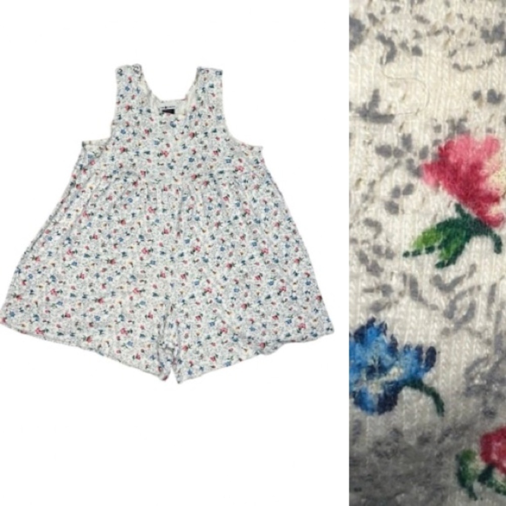 The Limited Vintage Cotton Floral Romper Girls Size 5